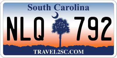 SC license plate NLQ792