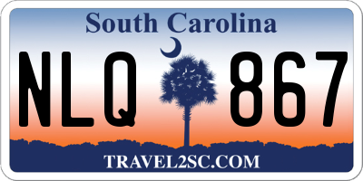 SC license plate NLQ867