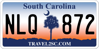 SC license plate NLQ872