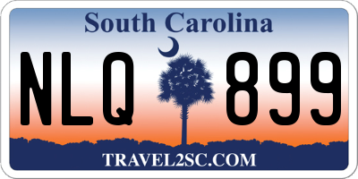 SC license plate NLQ899