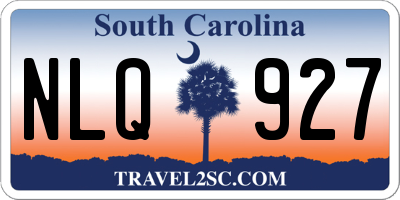 SC license plate NLQ927