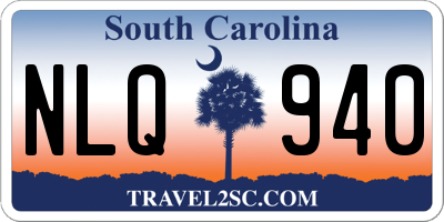SC license plate NLQ940