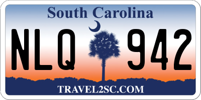 SC license plate NLQ942