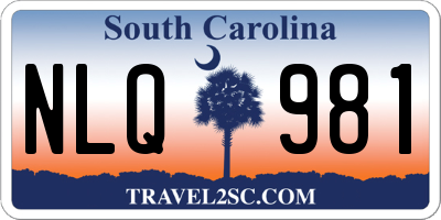 SC license plate NLQ981