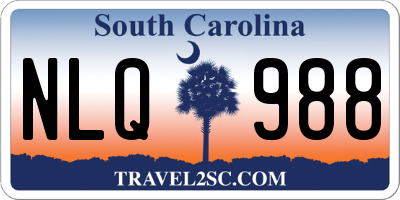 SC license plate NLQ988