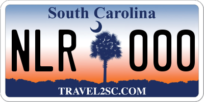 SC license plate NLR000