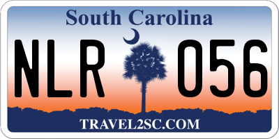 SC license plate NLR056