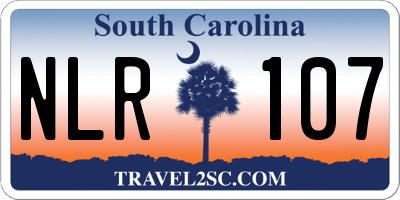 SC license plate NLR107
