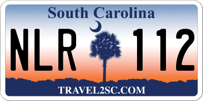 SC license plate NLR112