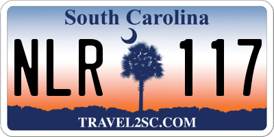 SC license plate NLR117