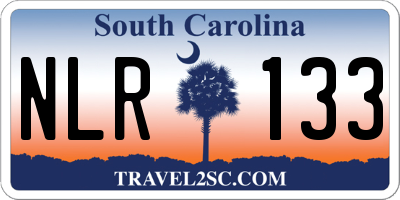 SC license plate NLR133