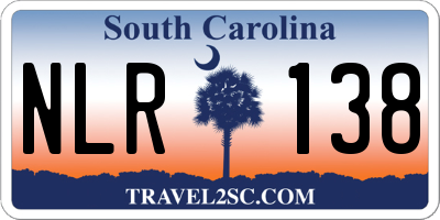 SC license plate NLR138