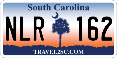 SC license plate NLR162