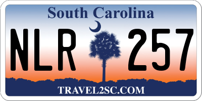 SC license plate NLR257