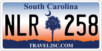SC license plate NLR258
