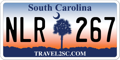 SC license plate NLR267