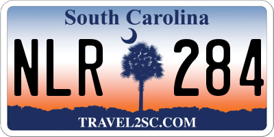 SC license plate NLR284