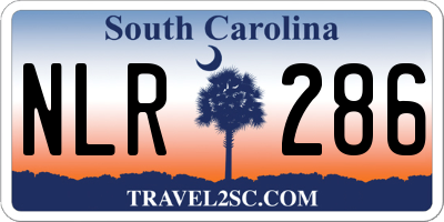 SC license plate NLR286