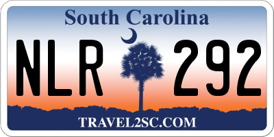 SC license plate NLR292