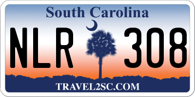 SC license plate NLR308