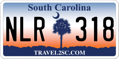 SC license plate NLR318