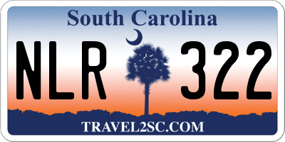 SC license plate NLR322