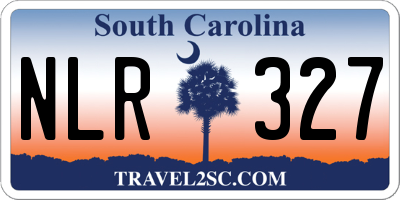 SC license plate NLR327