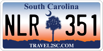 SC license plate NLR351