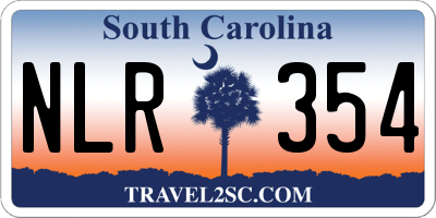 SC license plate NLR354