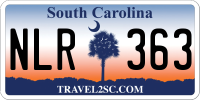 SC license plate NLR363