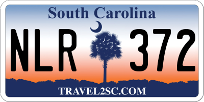 SC license plate NLR372