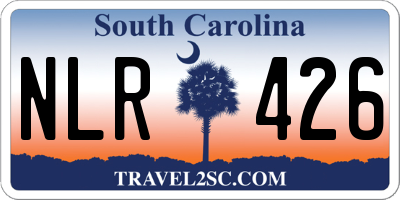 SC license plate NLR426