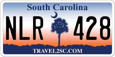 SC license plate NLR428