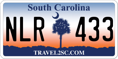 SC license plate NLR433