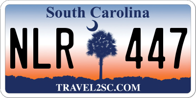 SC license plate NLR447