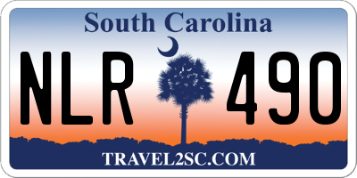 SC license plate NLR490