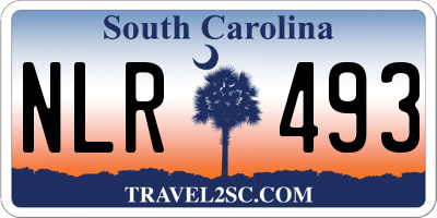 SC license plate NLR493