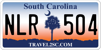SC license plate NLR504