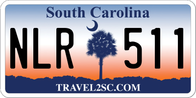 SC license plate NLR511