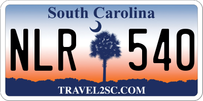 SC license plate NLR540