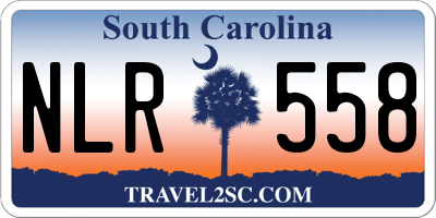SC license plate NLR558