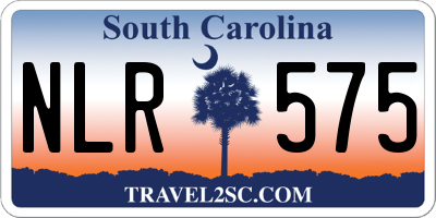 SC license plate NLR575