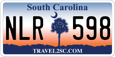 SC license plate NLR598