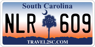 SC license plate NLR609