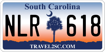 SC license plate NLR618