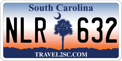 SC license plate NLR632