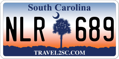 SC license plate NLR689