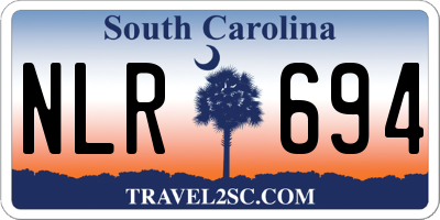 SC license plate NLR694