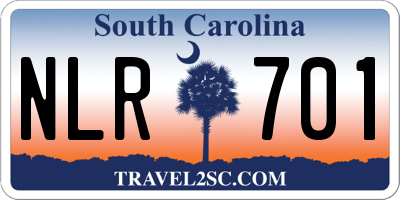 SC license plate NLR701