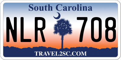 SC license plate NLR708